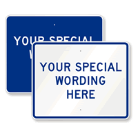 Customizable Horizontal Blue Template Parking Sign