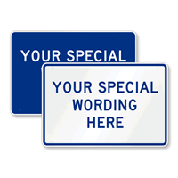 Customizable Horizontal Blue Sign