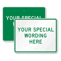 Customizable Horizontal Green Template Parking Sign