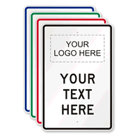 Customizable Vertical Logo Template Parking Sign