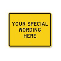 Customizable Horizontal Yellow & Black Template Parking Sign