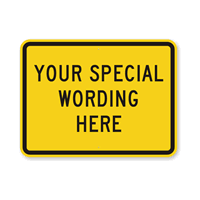 Customizable Horizontal Yellow & Black Template Parking Sign