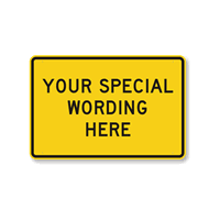 Customizable Horizontal Yellow Sign