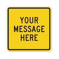 Customizable Square Yellow & Black Template Parking Sign