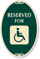 Graphic Handicapped Reserved Sign