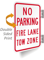 No Parking Fire Lane Tow Zone Sign