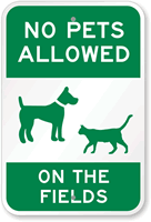 No Pets Allowed Sign (With Graphic)