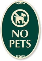 No Pets Sign (no pets symbol)