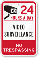 Video Surveillance No Trespassing Sign