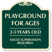 Playground Adult Supervision SignatureSign