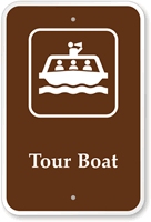 Tour Boat  Campground Guide & Park Sign