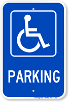 Parking (handicapped symbol) ADA Sign