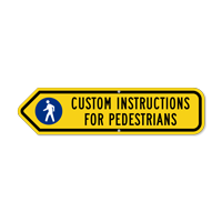 Add Custom Pedestrians Instructions Left Arrow Sign