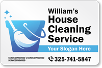 Add House Cleaning Service Custom Vehicle Magnetic Sign