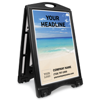 Add Logo Headline BigBoss Portable Custom Sidewalk Sign