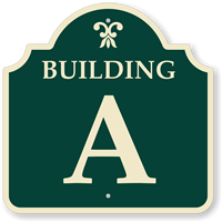 Custom Building Number Palladio Sign with Motif