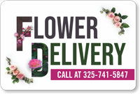 Add Phone Number Flower Delivery Custom Magnetic Sign