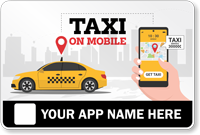 Add Taxi Service App Name Custom Vehicle Magnetic Sign