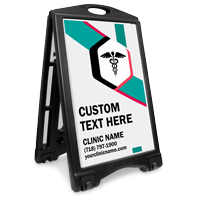 Add Text Clinic Name BigBoss Portable Custom Sidewalk Sign