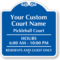 Add Your Court Name And Time Pickleball Court Sign