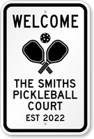Add Your Own Text Pickleball Court Sign
