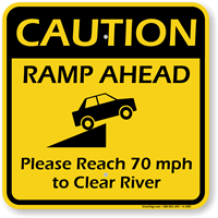 Ramp Ahead Sign