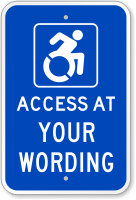 Customizable Updated ADA Compliant Accessible Sign