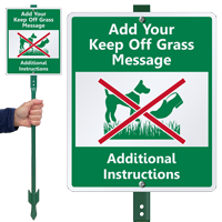 Custom Keep Off Grass LawnBoss Sign