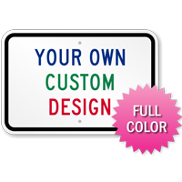 Customizable 4-Color Printed Horizontal Aluminum Sign