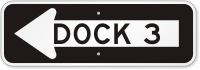 Dock 3 Left Direction Arrow Sign