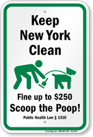 Dog Poop Sign For New York