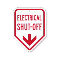 Electrical Shut-Off With Down Arrow Sign