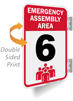Emergency Assembly Area Number Six Sign