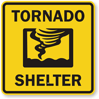 Emergency Shelter Tornado Sign