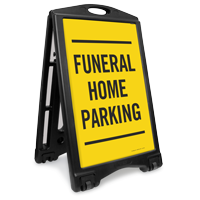 Funeral Home Parking Sidewalk Sign