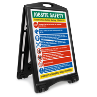 Jobsite Safety Construction Safety Sidewalk Sign