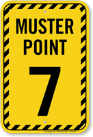 Muster Point Number Seven Sign