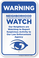 Neighborhood Crime Watch Sign (with crime watch symbol)