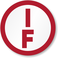 I F Circular, White Background