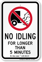 State Idle Sign for Philadelphia Heavy Diesel Vehicles