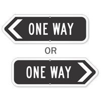 One Way Directional Sign