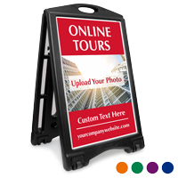 Online Tours BigBoss Portable Custom Sidewalk Sign