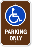 Parking Only With Handicap Symbol