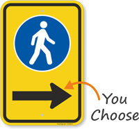 Pedestrian Crossing  With Arrow