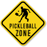 Pickleball Zone Sign With Symbol
