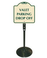 Valet Parking Drop Off Sign Post Kit