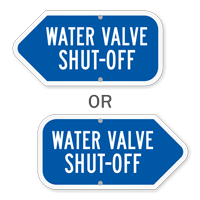 Water Valve Shut Off Sign