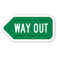 Way Out Directional Sign