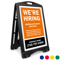 We Are Hiring BigBoss Portable Custom Sidewalk Sign