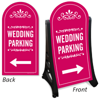Wedding Parking Directional Dome Shaped Sidewalk Sign